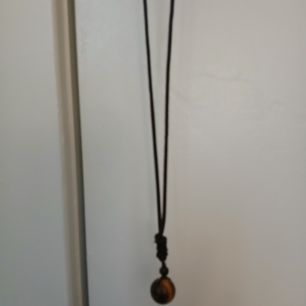 Brown Tiger Eye Pendant Necklace